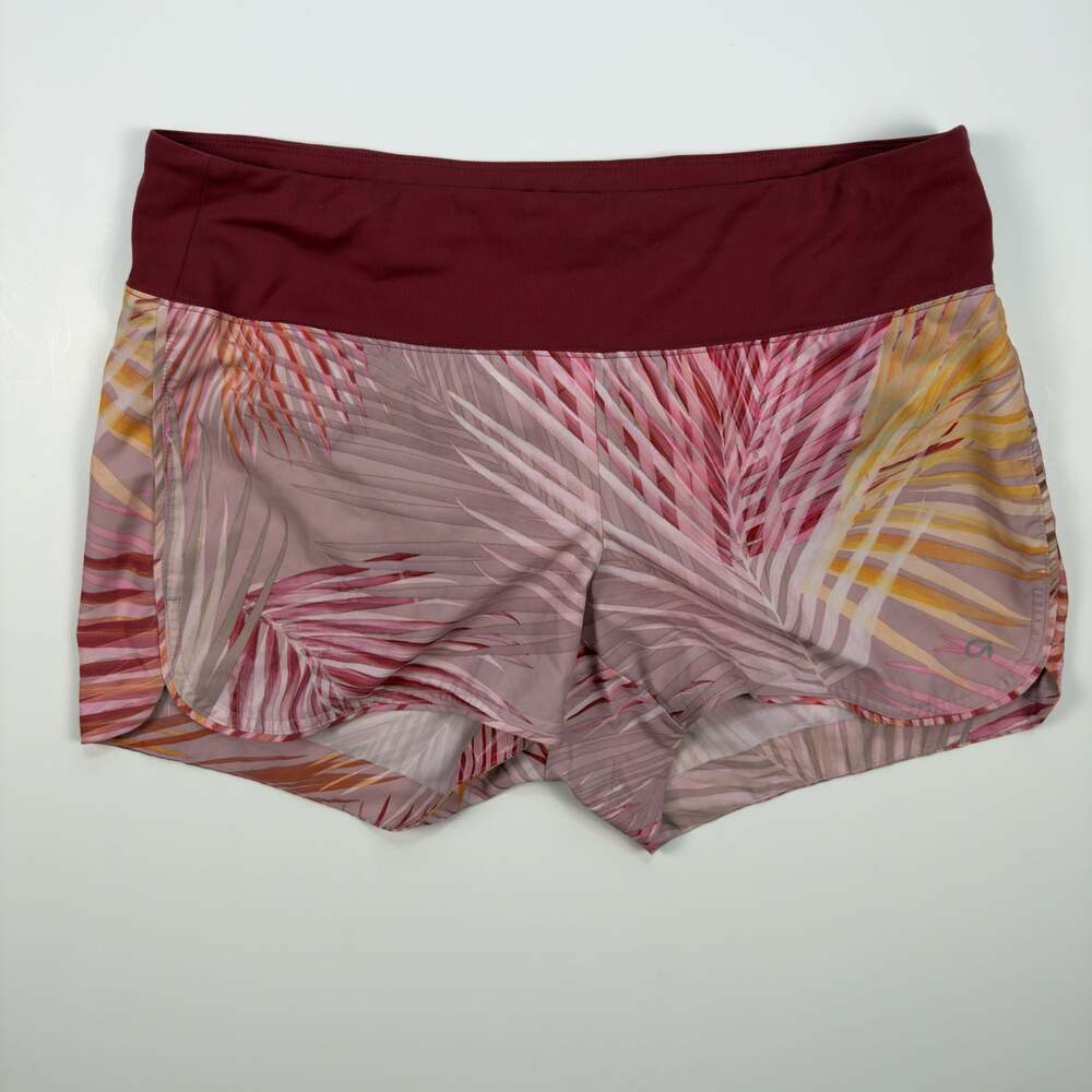GapFit Maternity Tropical Palm Leaf Print Running Shorts Size M